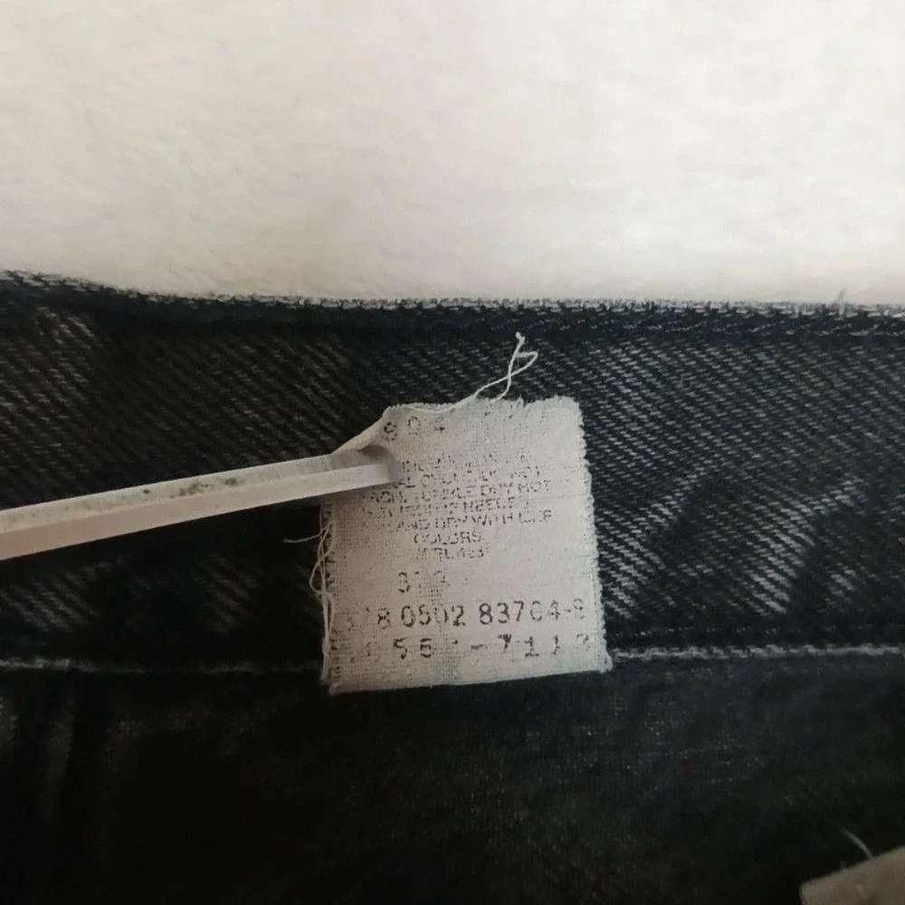 Vintage Levis 550 Jeans Mens 32x30 Black Y2K Straight Relaxed Charcoal Denim